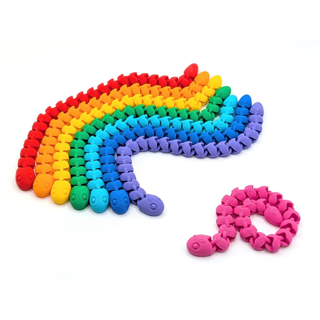 Cobra Articulada Flexível Impressão 3D – Brinquedo Sensorial Anti Estresse Fidget