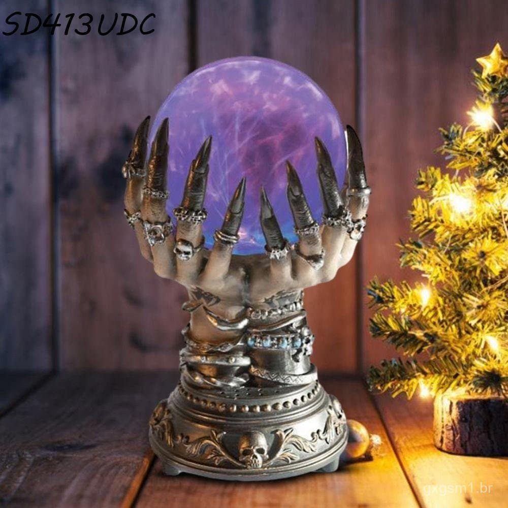 Bola de Cristal da Bruxa SUNDANCE, Ornamento de Mão Mágica em Resina, Decoração Brilhante para Casa
