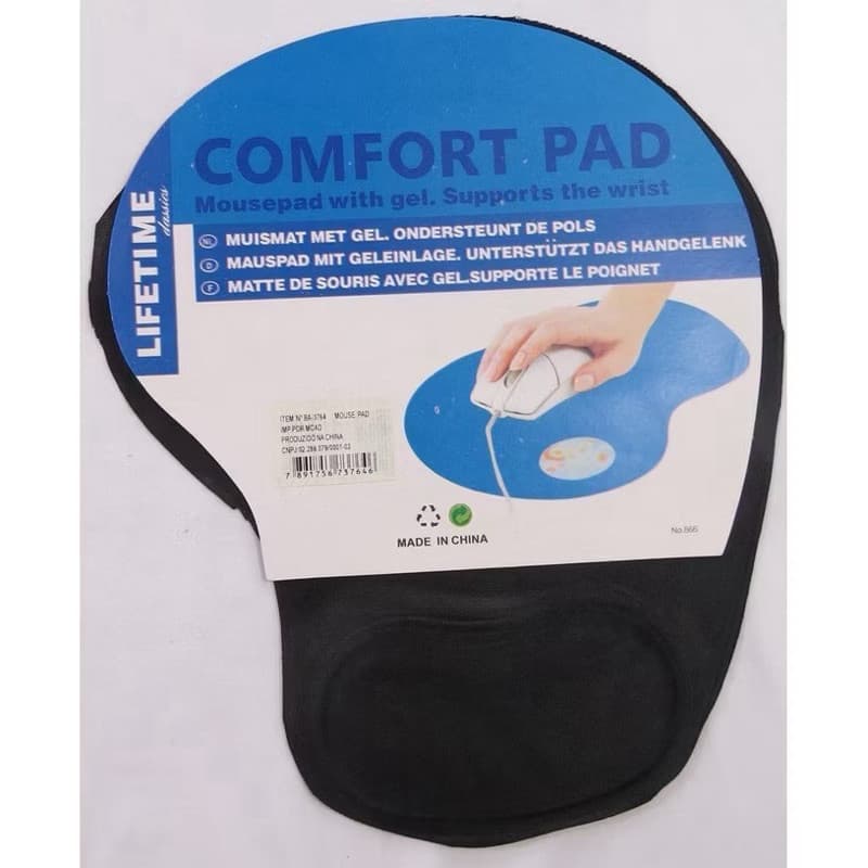 Mouse Pad Com Gel Para Conforto De Seus Pulsos PRETO ou AZUL