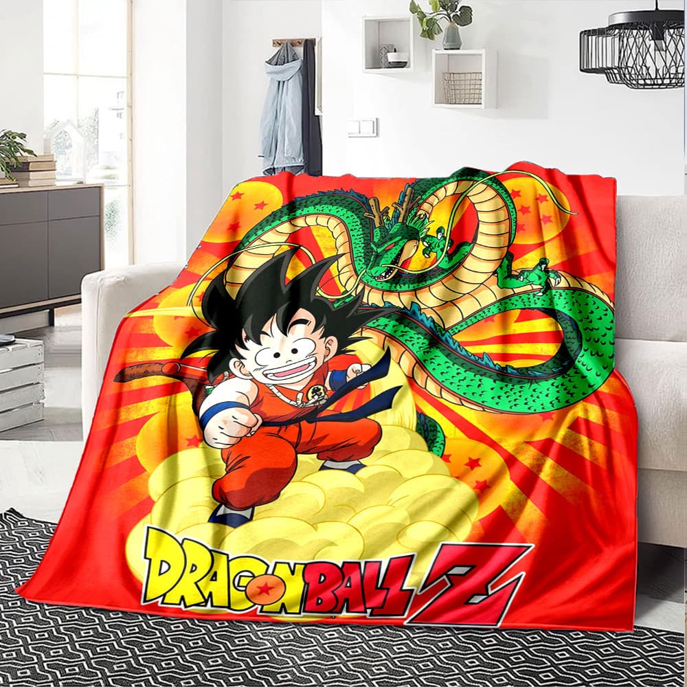 Cobertor Estampado Dragon Ball Para Casa , Sala De Estar , Quarto , Cama , Macio , Presente De Aniversário