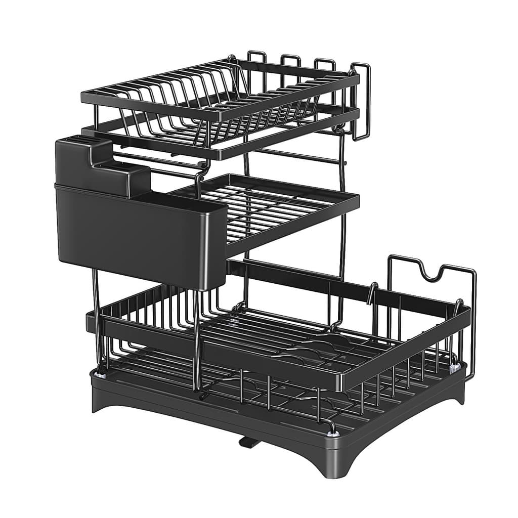 Novo rack de cozinha transfronteiriço pratos rack de armazenamento secagem prato rack de drenagem armário pauzinhos talh