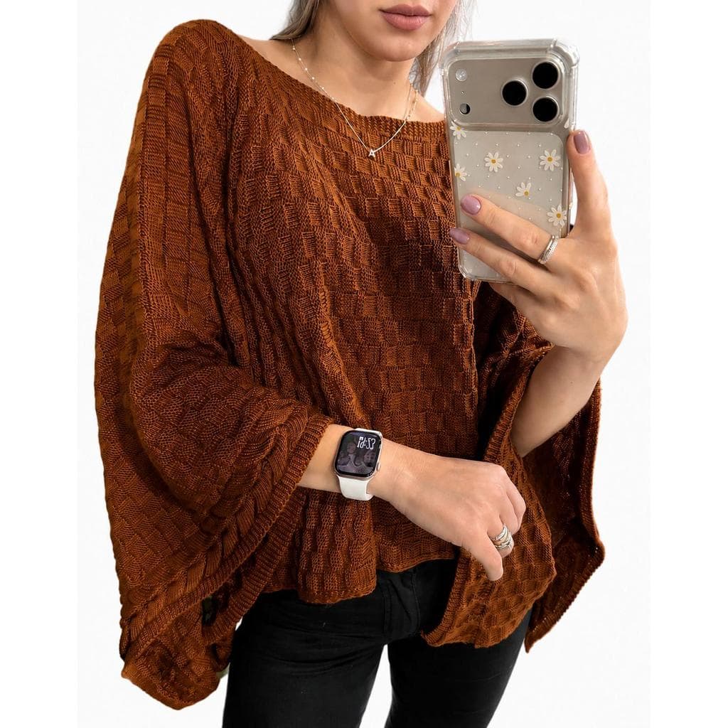 PONCHO ELEGANTE DE INVERNO ESTILOSO