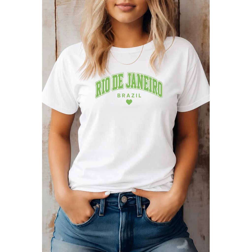 Camisa Camiseta Feminina Adequados Rio De Janeiro Brasil
