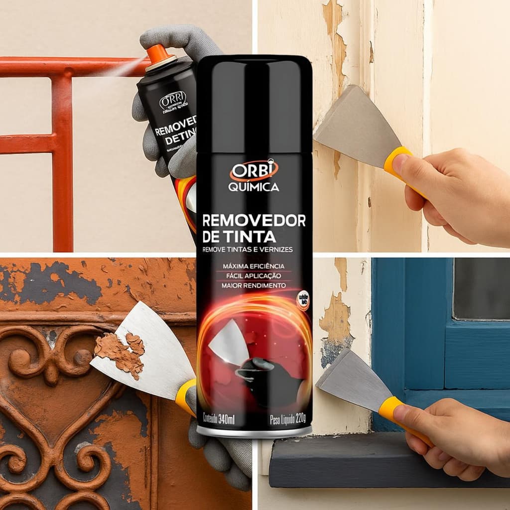 Removedor Tinta Orbi 340ml Aerossol Profissional Economia Tempo e Esforço