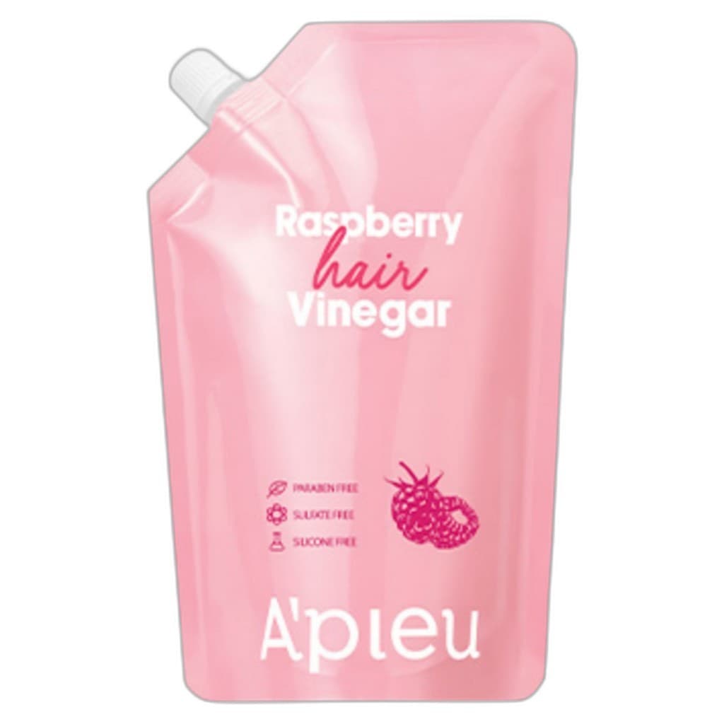 [apieu] Recarga De Vinagre De Cabelo De Framboesa , 400ml , 1 Unidade/Tratamento Coreano/Restaurador De Brilho/100 % Gen