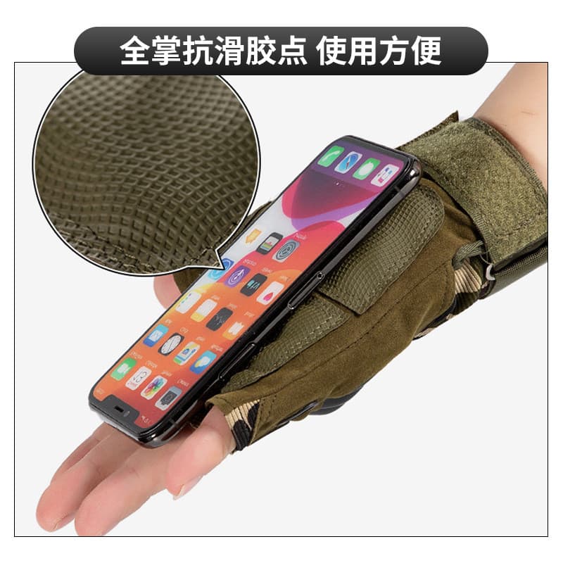 Luvas táticas para homens, luvas esportivas de meio dedo e dedo inteiro, resistentes ao desgaste, para atividades ao ar
