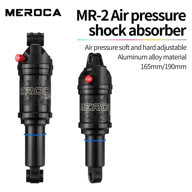 MEROCA Amortecedor De Ar Para Bicicleta , 125/150/165/190mm , Comprimento Ajustável , Pressão , Mountain Bike , Choque T