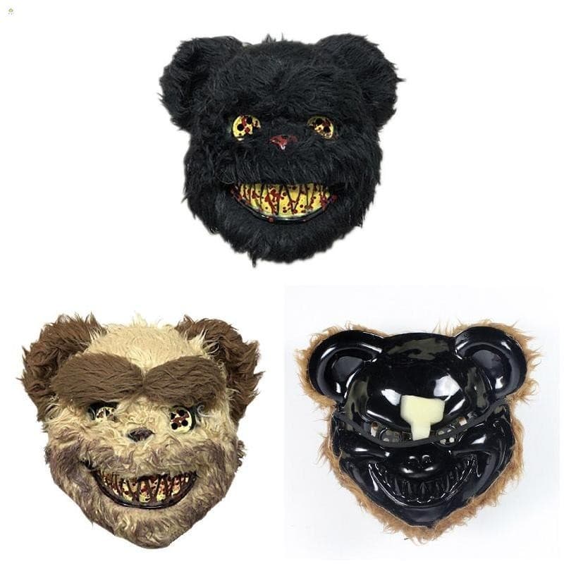 Máscara De Animal Sangrento De Terror De Desenho Animado-Presente De Cosplay De Festa De Halloween De Pelúcia