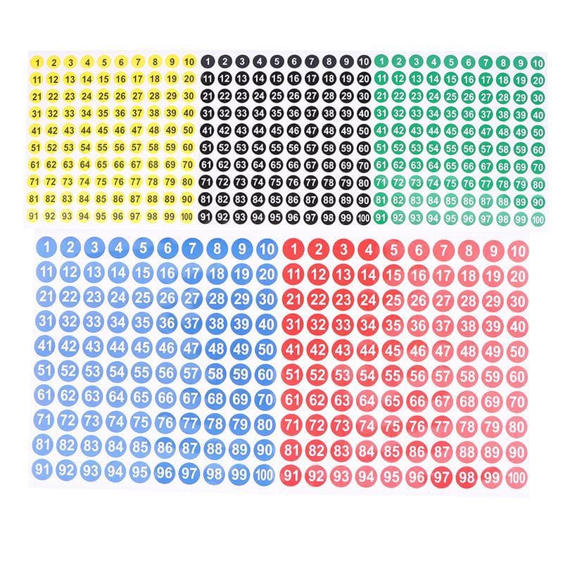 5 Folhas Número Stiers 1-100 Etiqueta Stier Para Diy Artesanato Unha Polonês Cola Garrafa Scrapbooking Diário Papelaria