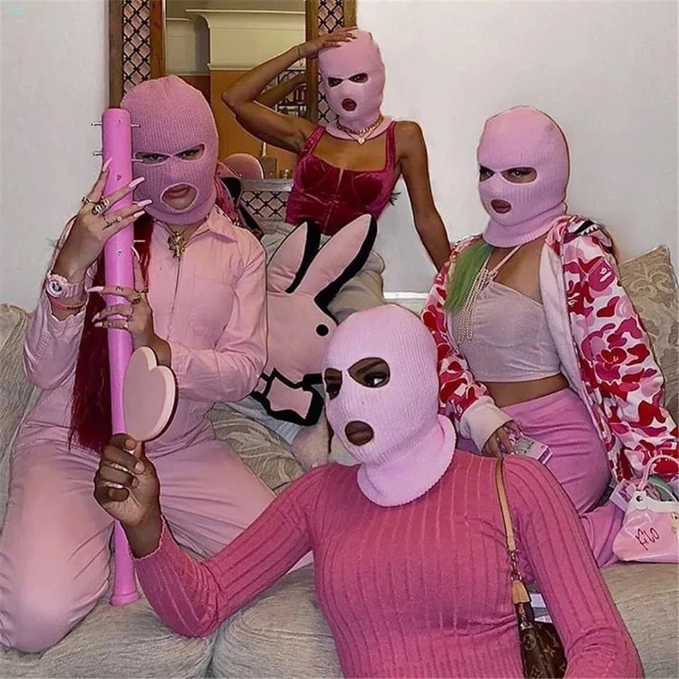 Máscara de esqui balaclava tática CS Army com 3 furos, malha à prova de vento, quente, unissex, boné de inverno