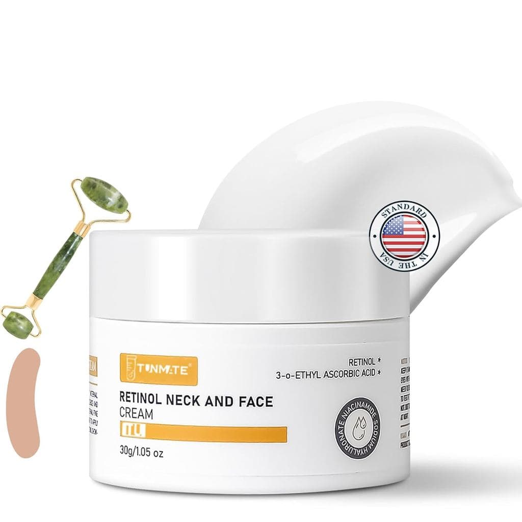Creme para Pescoço para Firmar e Tonificar - Hidratante com Retinol, Creme Antienvelhecimento e Antirrugas 3 em 1 com Ác