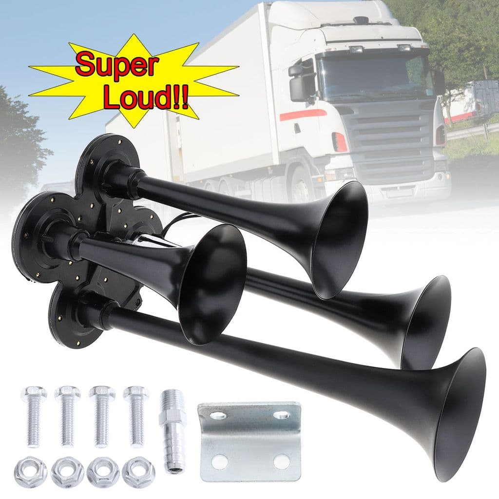 Buzina De Ar De Quatro Trombetas À Prova D'água 12V 178dB Para Carros , Caminhões E Barcos