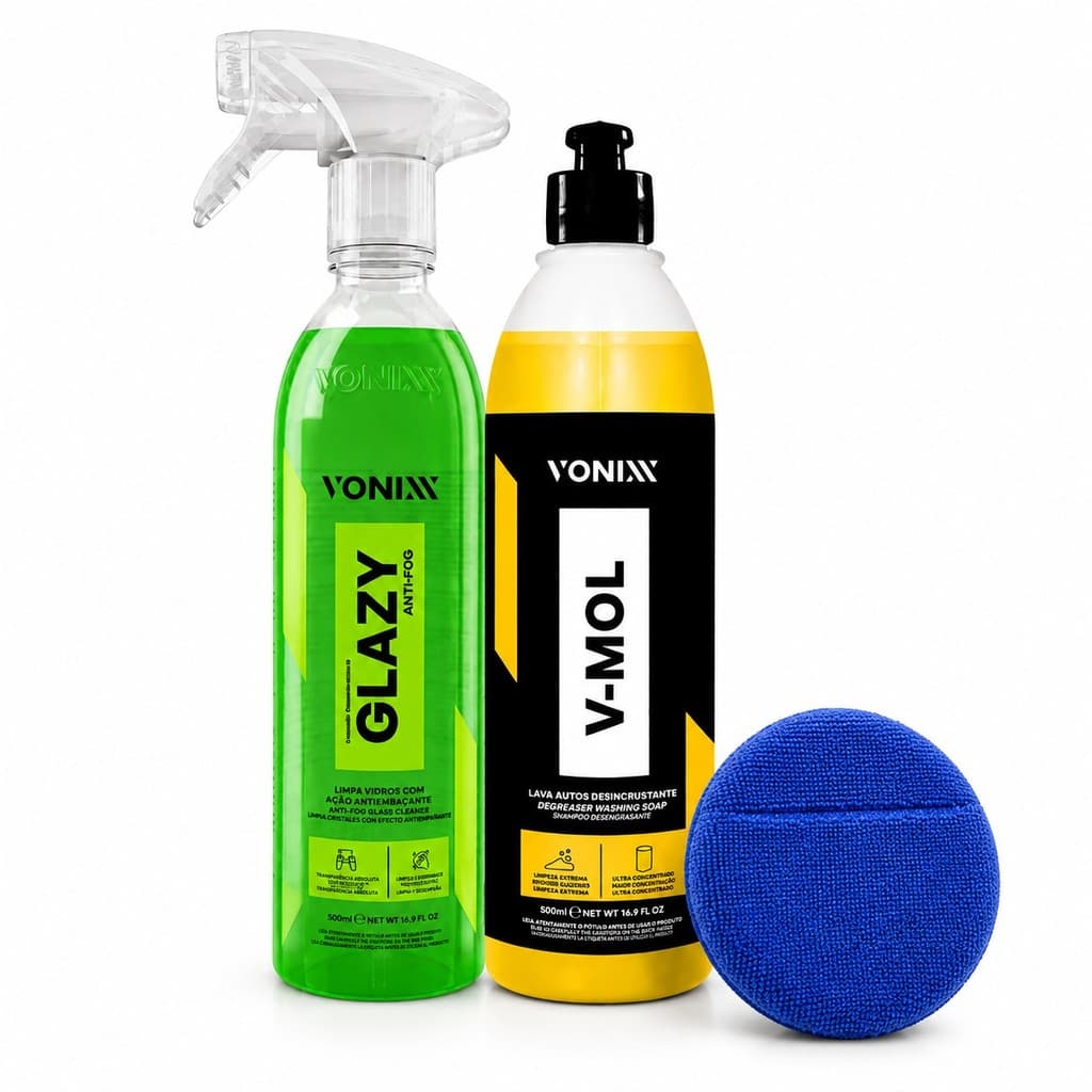 Kit V-Mol + Glazy Anti Fog Vonixx com Aplicador