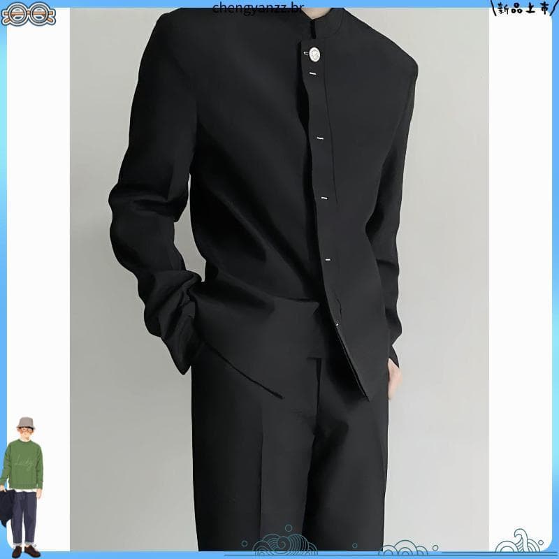 Primavera outono estilo masculino de sangue quente faculdade mais magro olhar bonito jaqueta de venda quente gola alta e