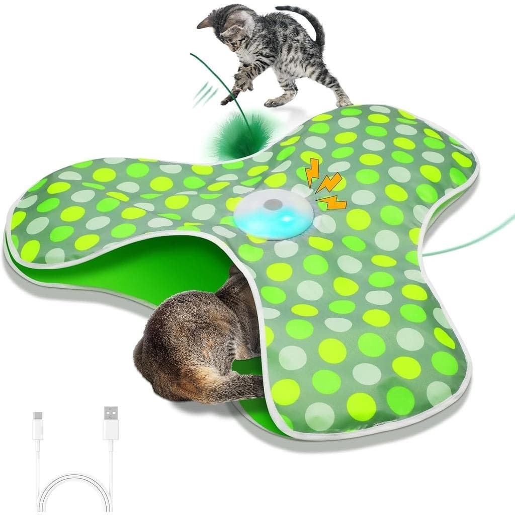 Brinquedo Interativo para Gatos, Brinquedos Automáticos para Gatos de Interior, Brinquedo de Esconder e Buscar com Ativa