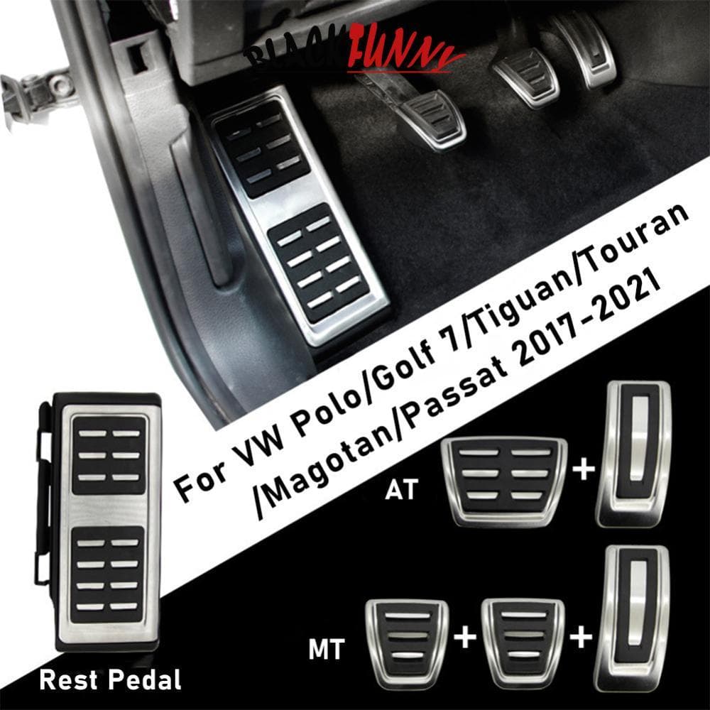 BLACKFUNNY Interior Do Carro Pedais De Freio Combustível Capa Embreagem Para Volkswagen VW Passat B8 Golf 7 Tiguan 2017-
