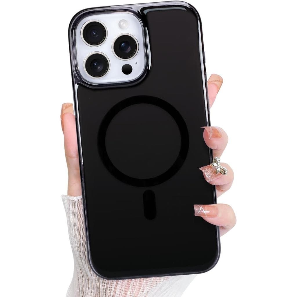 Capa Bonoma para 17 Pro Max, Parte Traseira Transparente, Compatível com MagSafe, Design Gradiente Iridescente Fofo, Cap