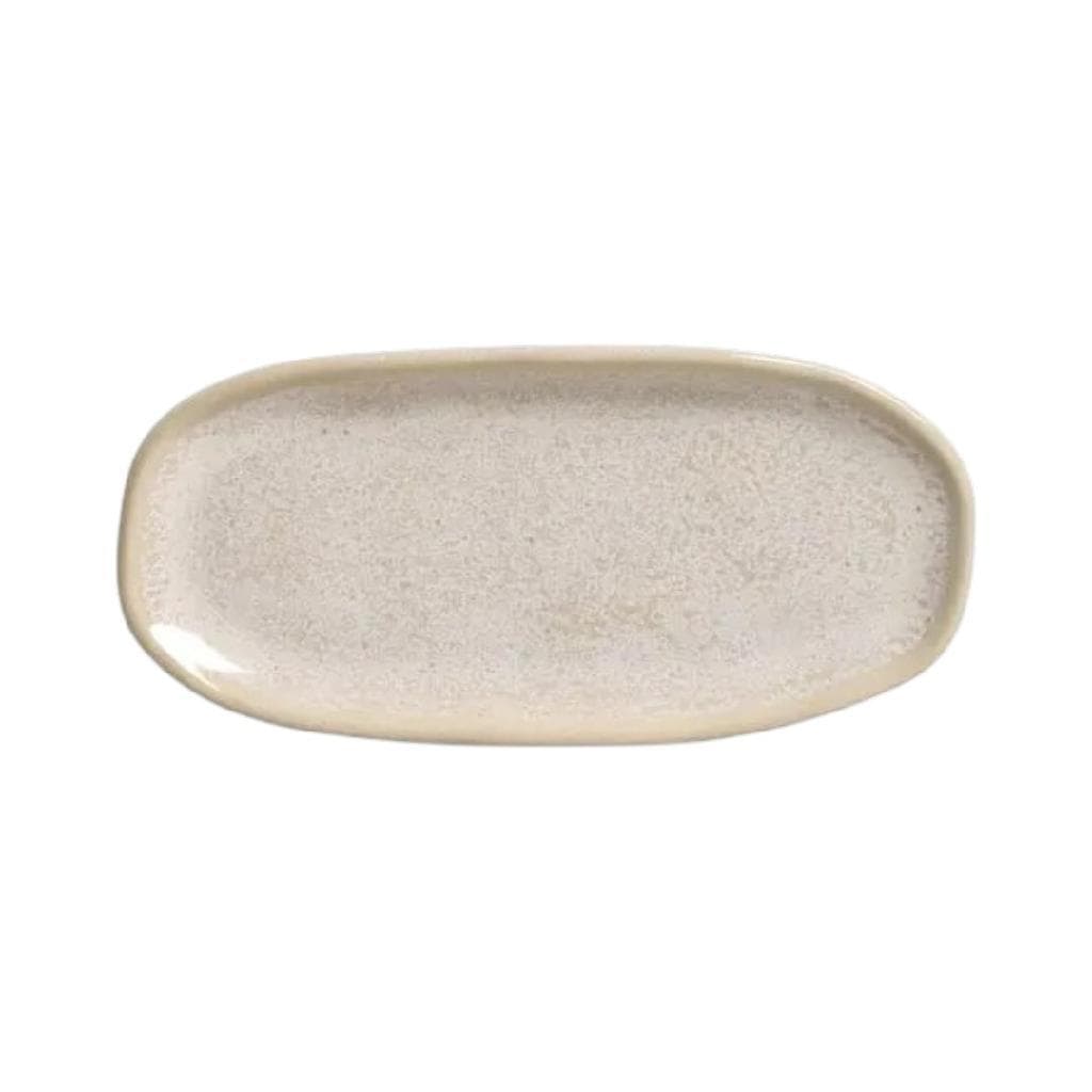 Petisqueira Mini Travessa Oval Cerâmica Artesanal Latte 16,5cm Charme Pro Seu Dia A Dia