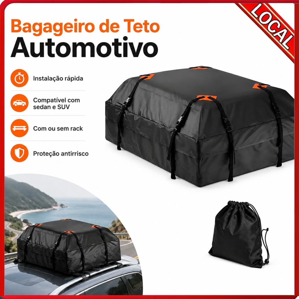 Saco de armazenamento à prova d'água para teto autônomo, resistente a rasgos, resistente ao desgaste, teto de carro