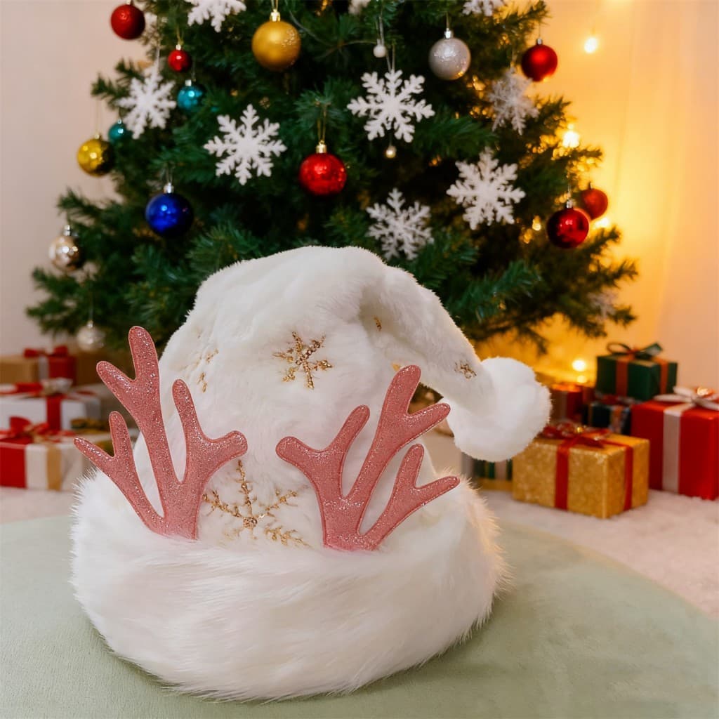 Rena Antler Glitter Chapéu De Natal Com Decorações De Floco De Neve De Ouro Prata Nova Chegada Festa De Férias Headwear