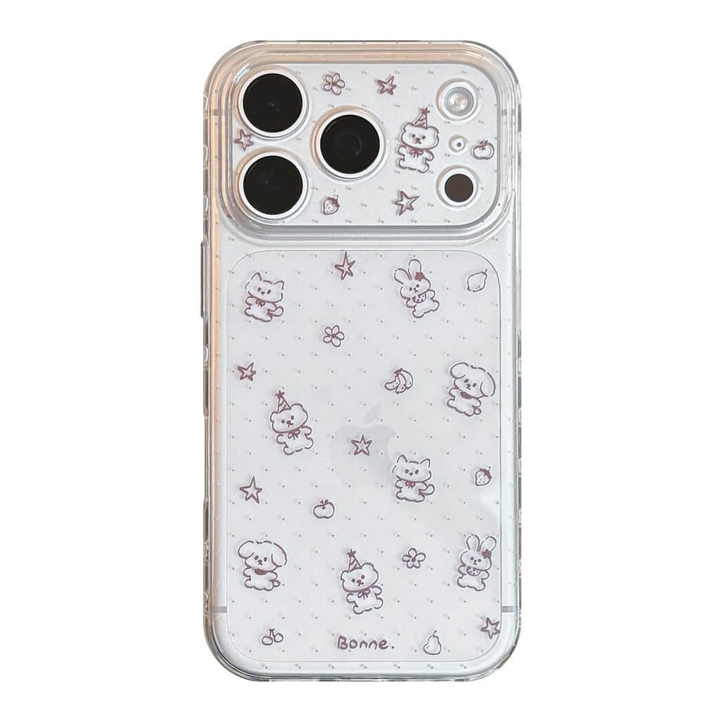 Capa de celular em formato de urso de chocolate, adequada para iPhone 17 Pro Max, iPhone 16 transparente e simples, 14 f