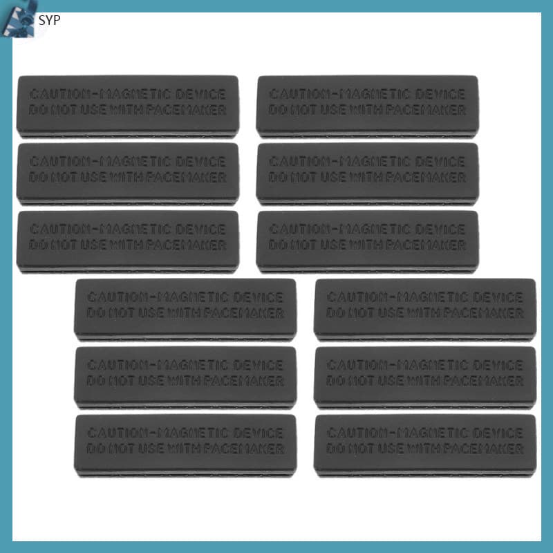 📱 12Peças Porta Crachás Magnéticos Preto Em Plástico Durável