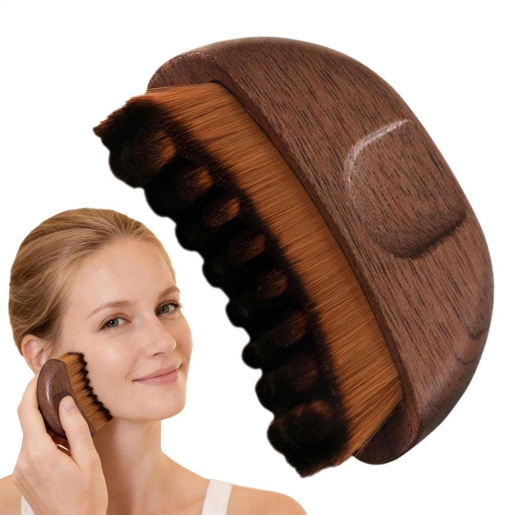 Espátula Facial com Cabo de Madeira, Acessório de Cuidados de Beleza, Escova de Massagem wsdph