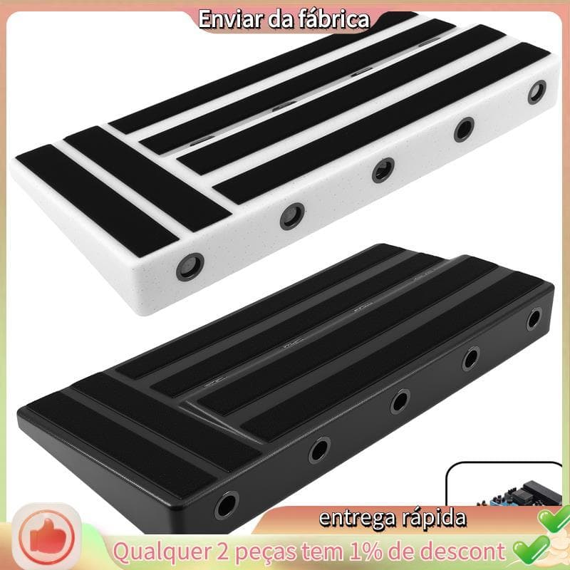 Placa De Pedal De Efeitos De Guitarra De Tamanho Grande Para Vários Pedais Acessórios Armazenamento De Fileira Dupla