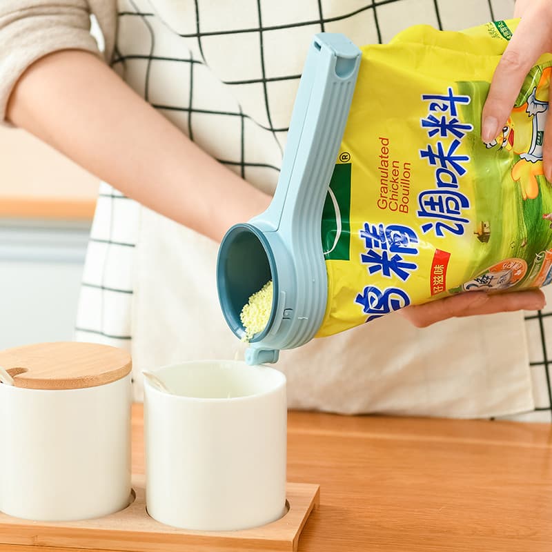 Clipe de vedação fita de vedação de alimentos descarga boca vedação ferramenta útil cozinha lanche doméstico clipe à pro
