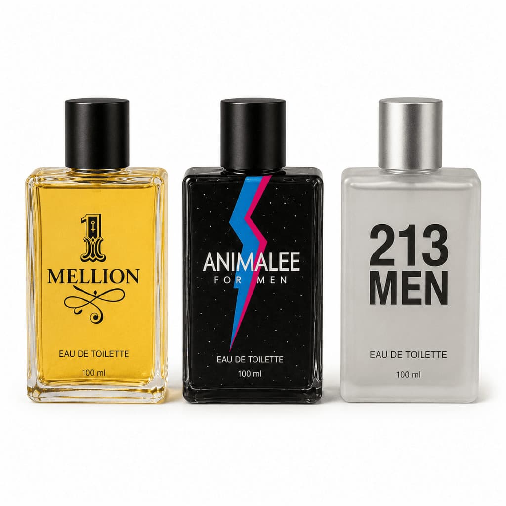 Kit 3 Perfumes Masculinos 100ml Presente Dia dos Pais Fragrâncias Marcantes Alta Fixação