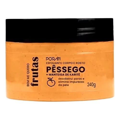 Esfoliante Corpo E Rosto Pêssego Porán 240g
