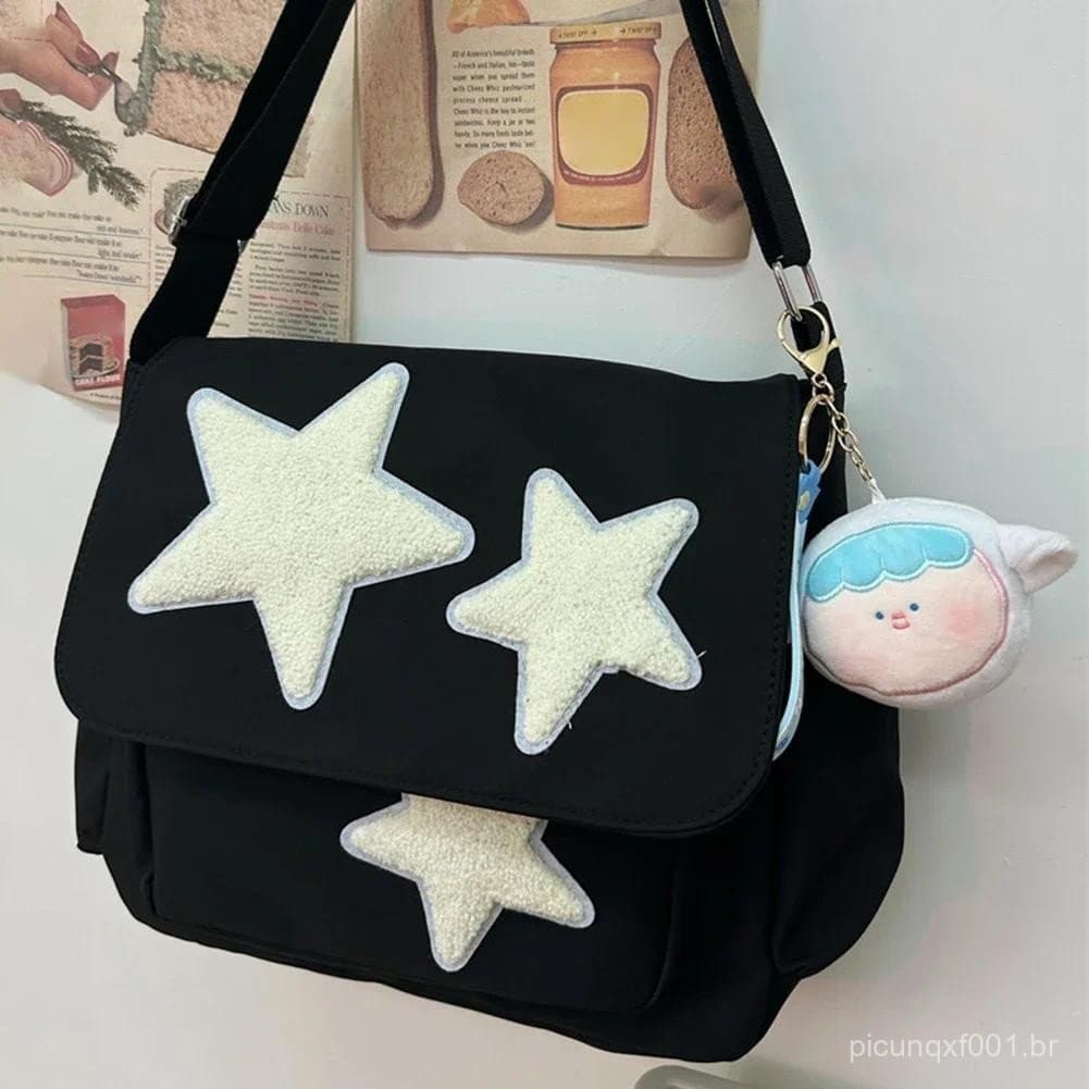 Bolsa A Tiracolo Feminina Simples De Grande Capacidade Y2K Para Meninas Escolar De Viagem Senhora casual