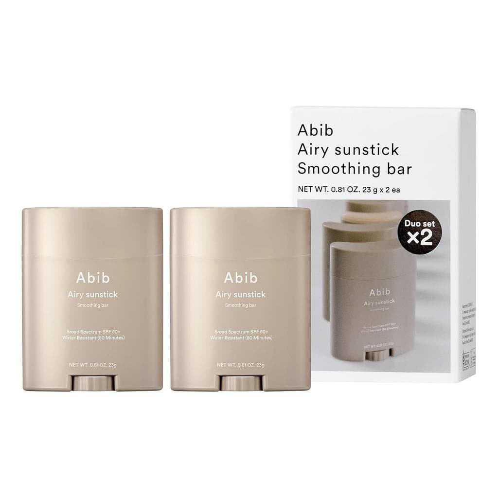 AbibAirySunstickProtectionBarDUO Protetor Solar de Amplo Espectro SPF50+ 1,62oz/46g (Semi-mate) | Protetor Solar em Bast