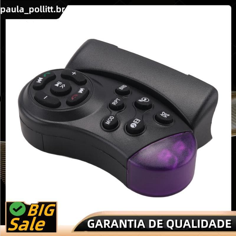 Volante Universal Controle Remoto Sem Fio 11 Botões Para Carro CD DVD MP5 Player