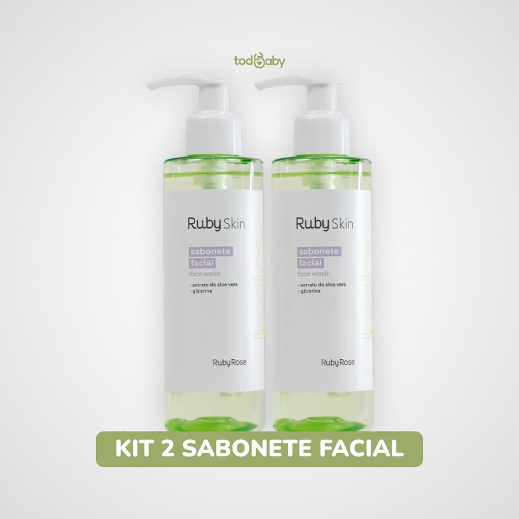 Kit 2 Sabonete Facial Ruby Skin Ruby Rose® Gel Limpeza