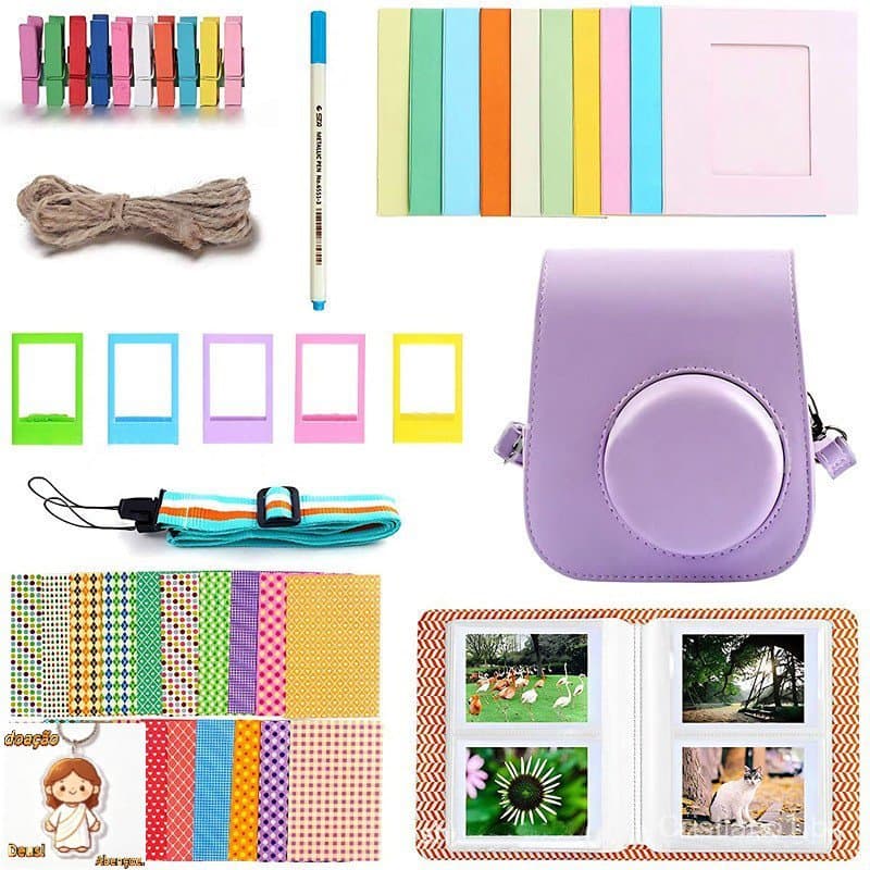 8 Kit Acessórios Para Instax Mini 12 / 11 Presente Capa Album