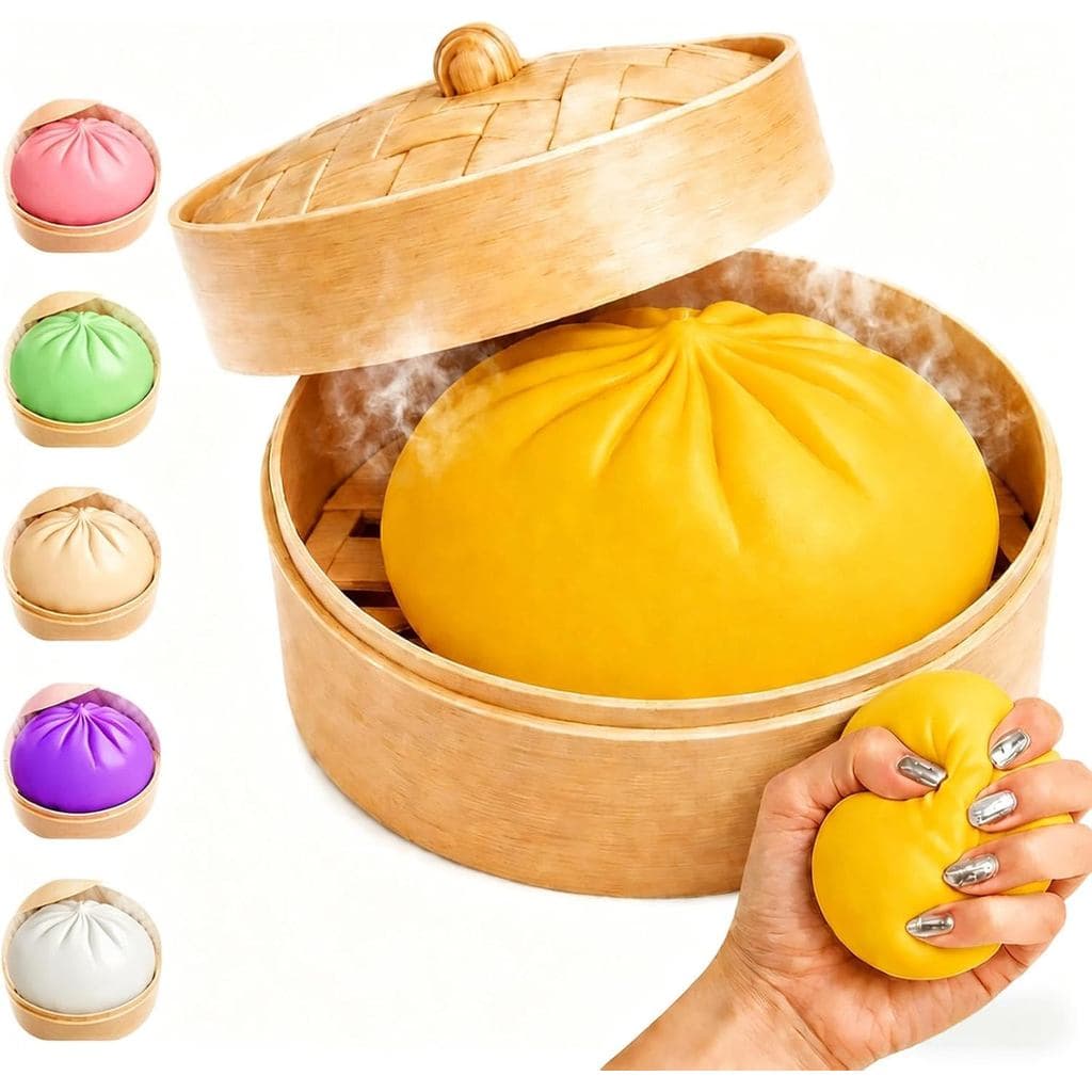 Bola Antiestresse Bao Bun, Bola Antiestresse Bao Bun de Ascensão Lenta, Brinquedo Sensorial Antiestresse para Mesa e Cas