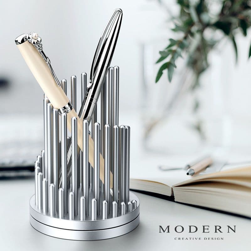 Moderno e moderno suporte de caneta rotativo criativo High-End estilo moderno Metal Desktop descompressão caneta titular