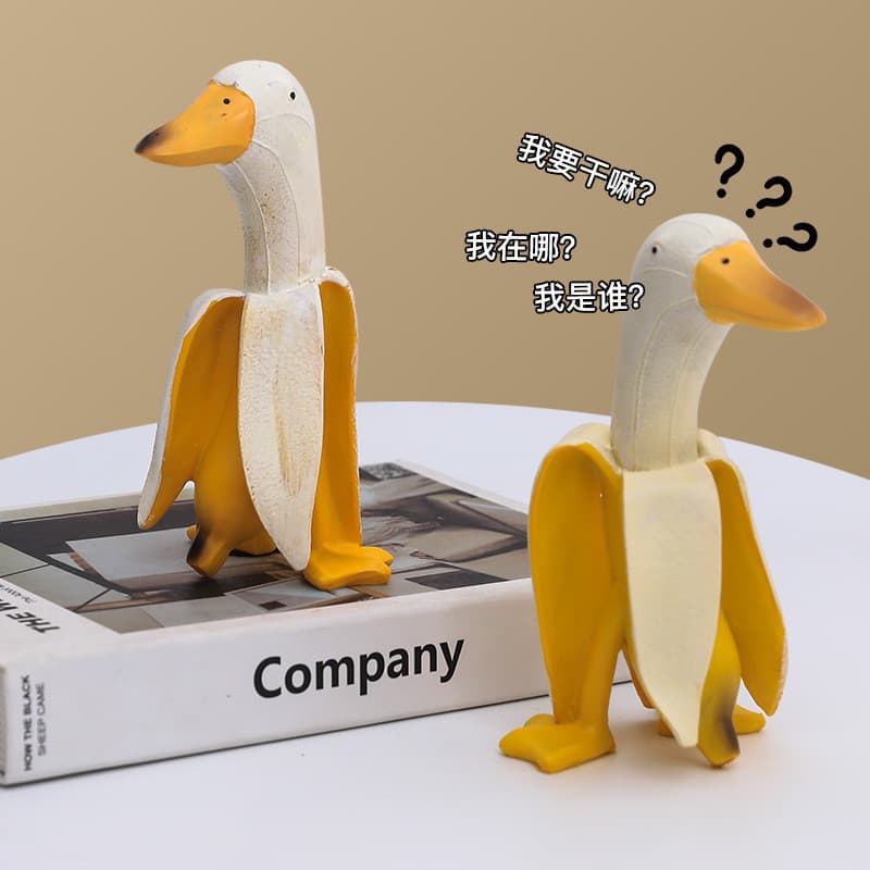 Banana amigos pato bonito engraçado criativo banana pato decorações para casa decorações de mesa presentes de aniversári