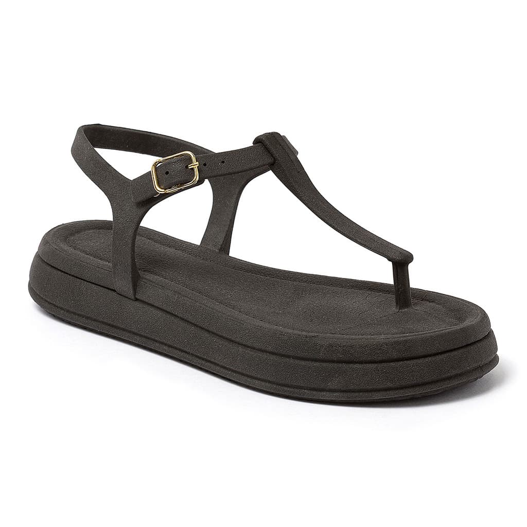 Sandália Feminina Flatform Plataforma Papete de Dedo Fivela Ajustável Leve Macia Casual