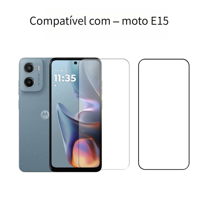 Compatível com Motorola Moto G35 5G, protetor de tela de vidro temperado transparente HD, película de vidro de alta qual