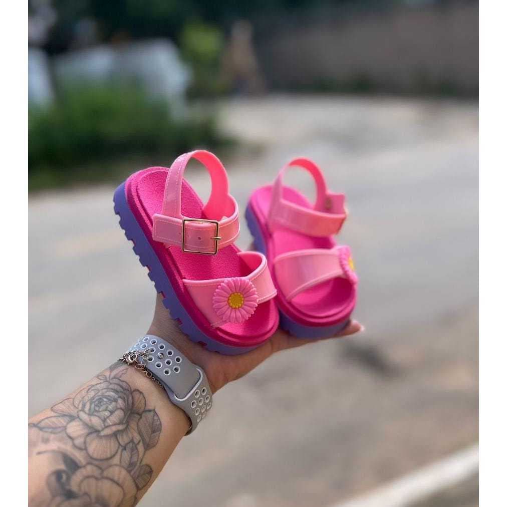 Sandalia Papete Menininha Girassol Florzinha A Pronta Entrega + Frete Gratis OUTLETPOWER