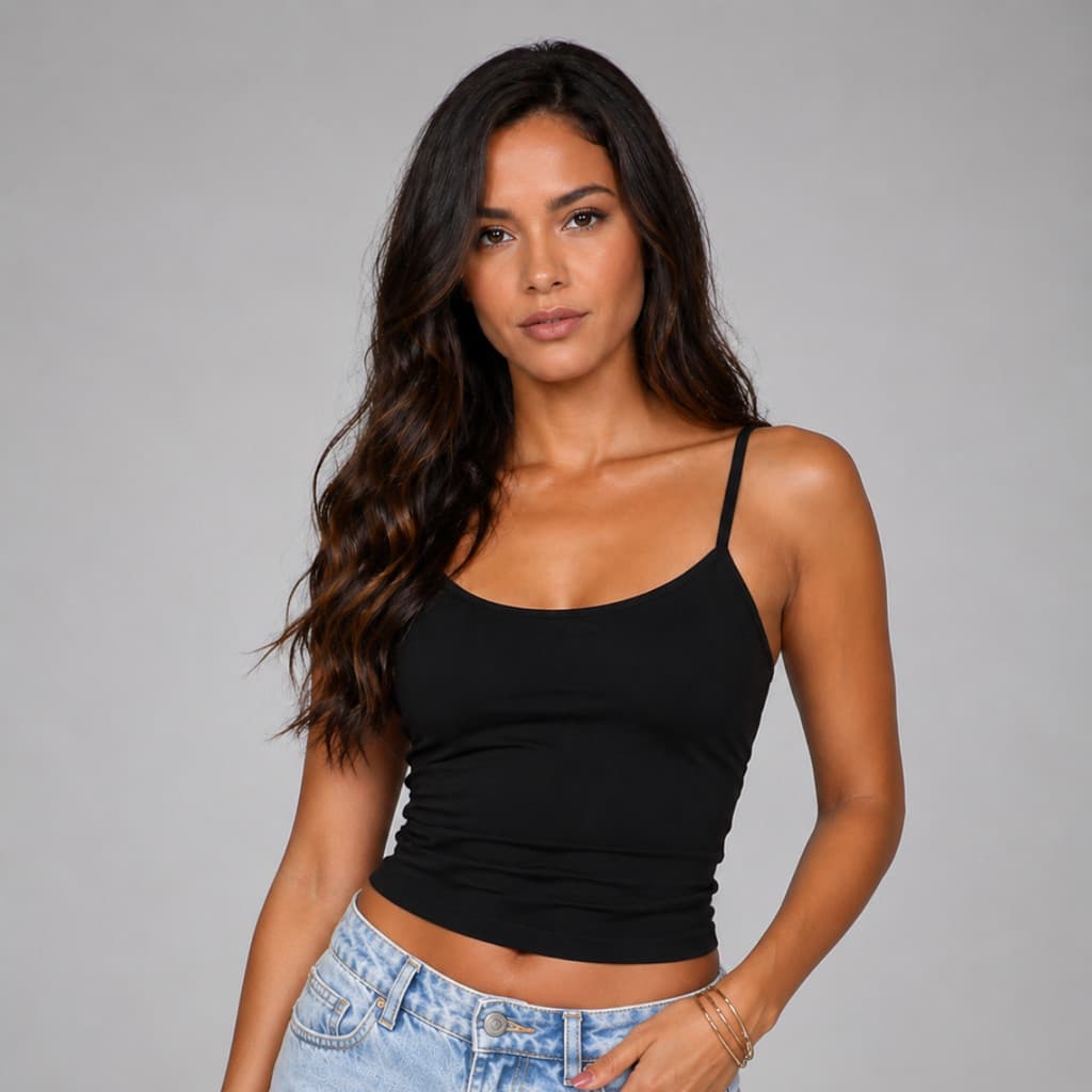 Regata de Alcinha Aesthetic Moda Basic Blusinha de Alça Fina Regatinha Blusa Feminina