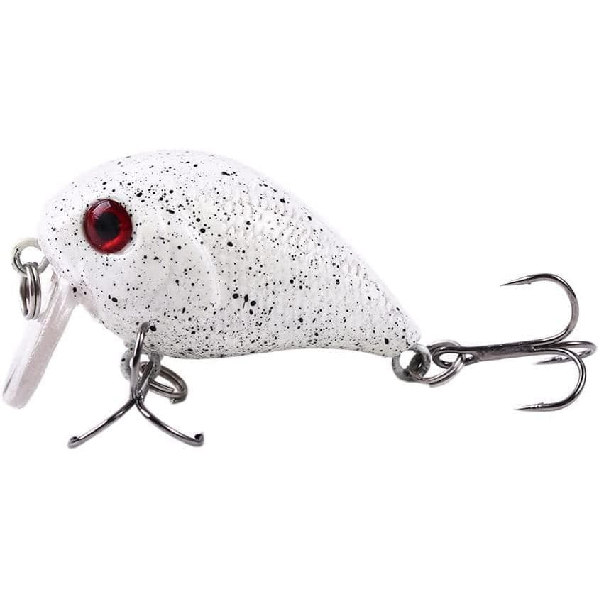 Isca Artificial Flutuante Branca de 4,5cm e 7g com Anzol, Isca de Pesca de Simulação, Isca de Plástico Wobbler, Crankbai