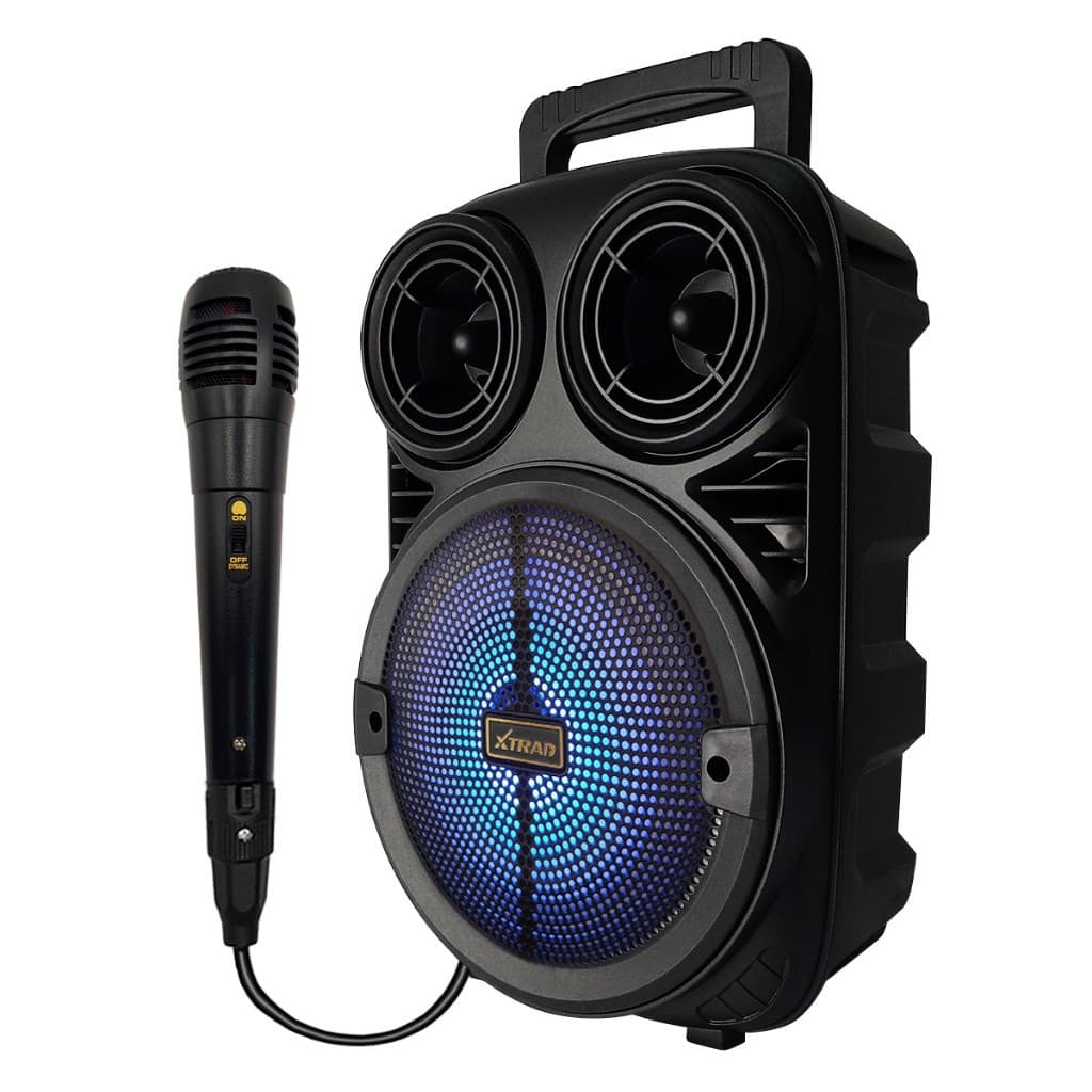Kit 2 Caixa de som bluetooth portátil com microfone FM USB XDG-64