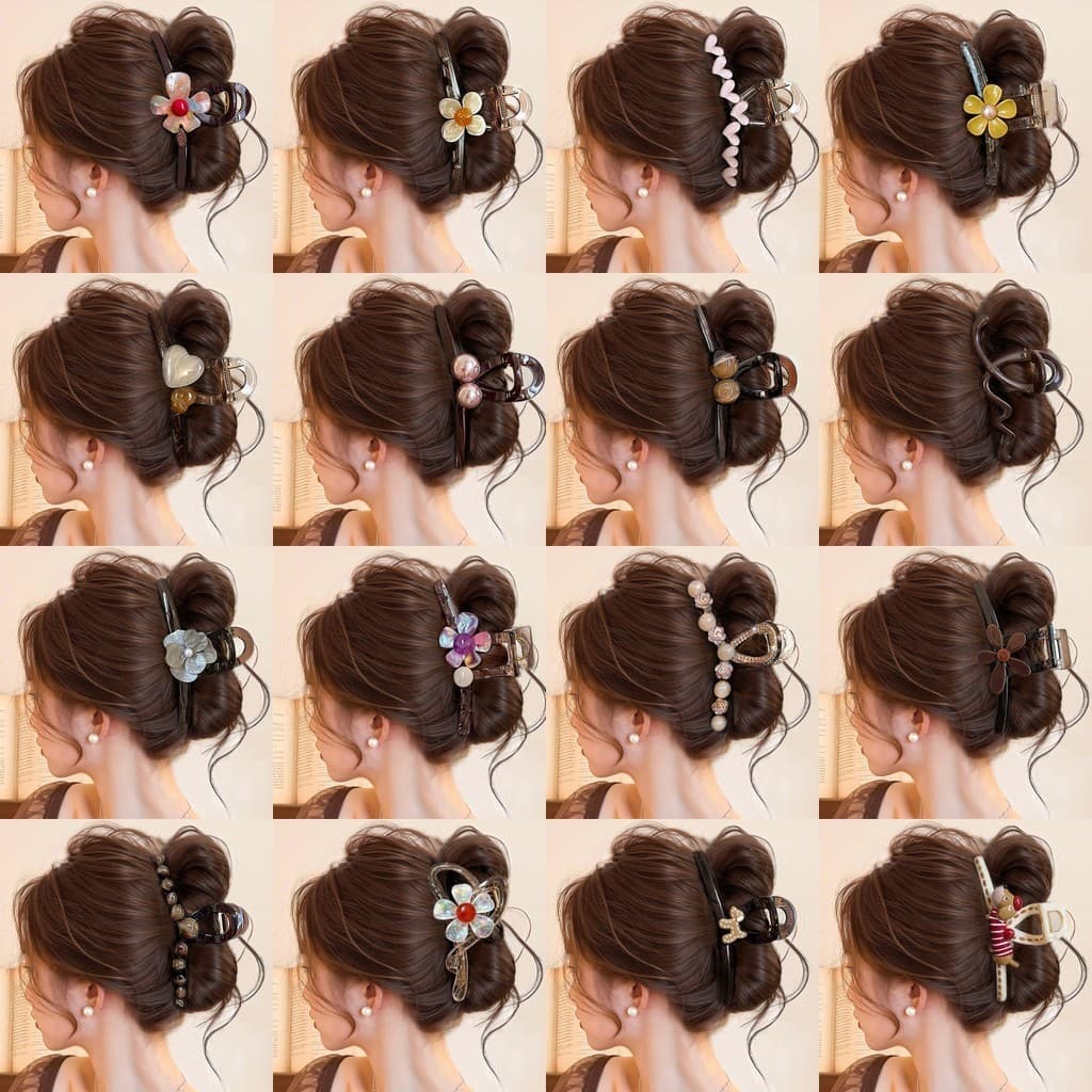 13cm tamanho grande Volume de cabelo Multi-agarrar clipe feminino 2026 novo estilo High-End volta cabeça grampo de cabel