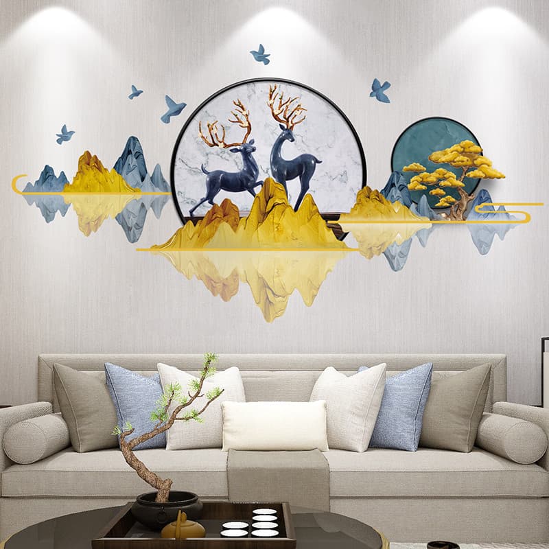 Sala de estar TV Fundo de parede Adesivos de parede Decoração de parede Adesivos Papel de parede autoadesivo Papel de pa