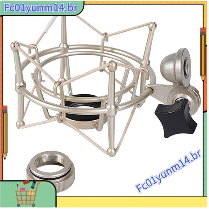 Montagem De Choque De Metal Para Condensador MK4/8 49 Etc Microfones-Suporte De Transmissão Ao Vivo Conector M22
