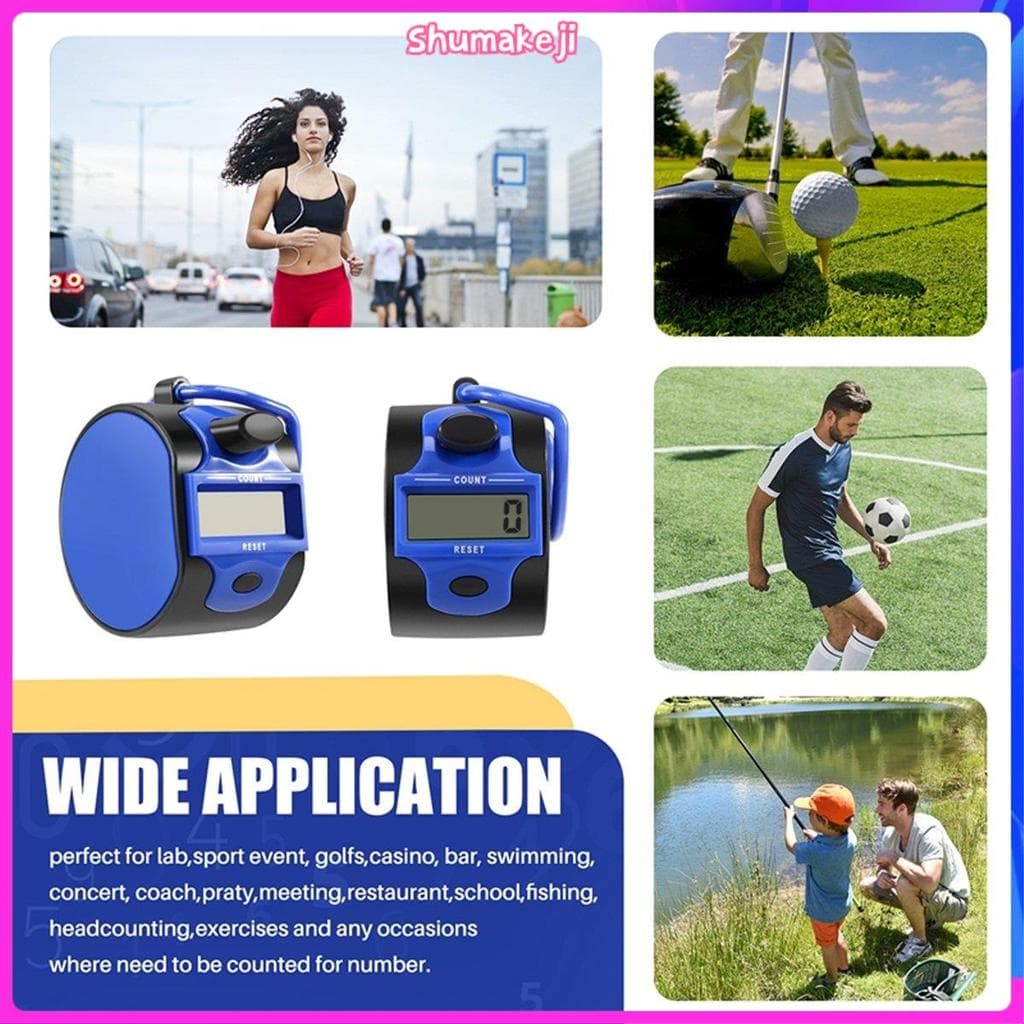 Contador Eletrônico Clicker Manual Digital Dedo Anel Mecânico Portátil Para Linha Pessoas Golfe