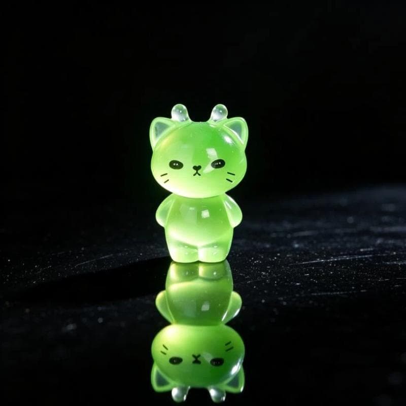 Diversão Brilho No Escuro Mini Estatuetas De Resina 10 Pçs Gato Dos Desenhos Animados Du Para Micro Paisagem DIY Jardim